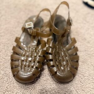 French Recycled Hemp Fisherman Sandals in Sepia, 39/8.5